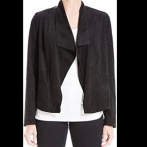 MAX STUDIO Faux Suede Black Jacket Size M NWT